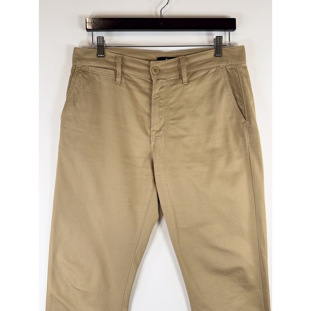 7 For All Mankind Mens Pants Brown Chino Straight Leg Flat Front Classic 32x29 - Picture 7 of 12